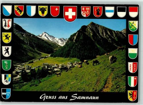 7563 Samnaun Dorf - Samnaun mit Muttler Wappen AKU2