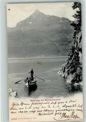 Mürtschenstock 1905 - Walensee mit Mürtschenstock