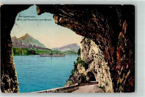 3658 Merligen - Strasse Thunersee Niesen Dampfer