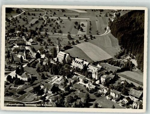 8374 Dussnang Foto AK Fliegeraufnahme Kurhaus Kirche