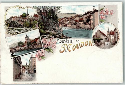 1510 Moudon 1898 Lithographie