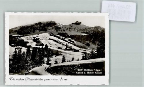 9058 Brülisau 1939 FOTO KEINE AK Winter Kamor Hoher Kasten Neujahr Foto 10cm x 7cm, rückseitig Haftspuren