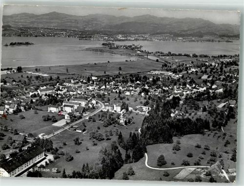 8808 Pfäffikon SZ 1960 Foto AK Fliegeraufnahme