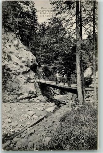 6103 Schwarzenberg LU 1905 Gebrauchsspuren Brücke über den Rümlig