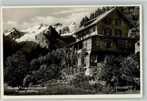 6085 Hasliberg Goldern Foto AK Christliche Pension Gletscherblick