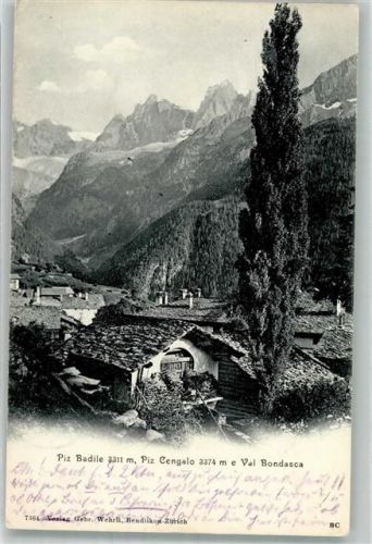 7610 Soglio 1905 Foto AK Val Bondasca Ort lt. Stempel