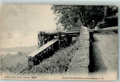 1820 Territet 1908 - Route Territit - Glion et Funiculaire T. G.