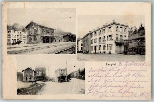 8310 Kemptthal Foto AK Bahnhof Gasthaus