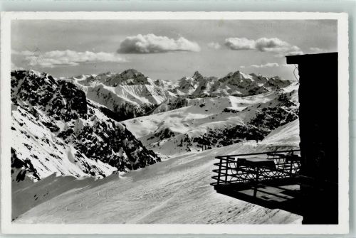 7270 Davos Platz 1948 - Aussicht von Terrasse Weissfluhjoch gegen Piz Aela Tinzenhorn Piz Michel