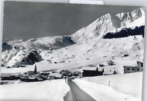 7189 Rueras Tschamut - Berg Schnee Kirche