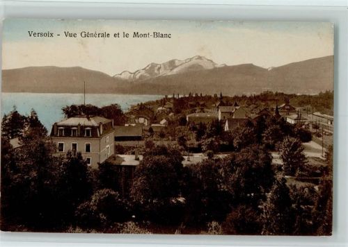 1290 Versoix 1919 - Vue generale et le Mont Blanc AK
