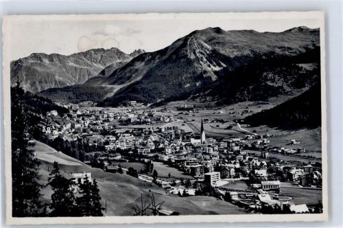 7260 Davos Dorf - Blick gegen Seehorn Hörnli Rhätikon