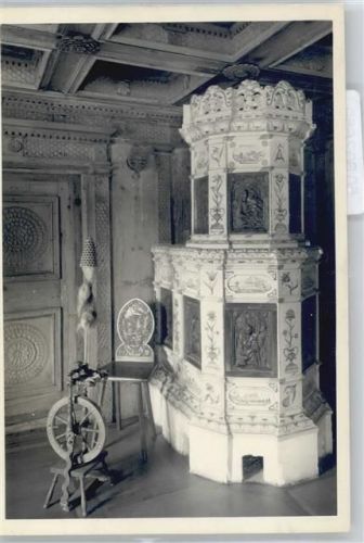 7500 St. Moritz - Engadiner Haus, Kachelofen, Engadiner Museum