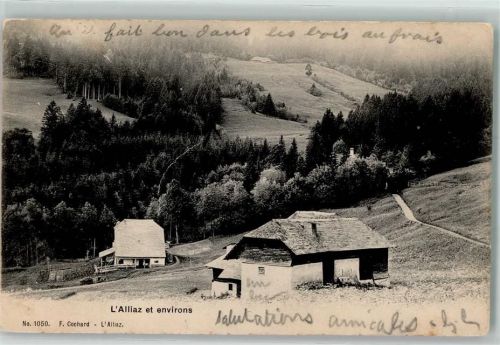 1807 Blonay 1906 - L Alliaz et environs Ort lt. Stempel