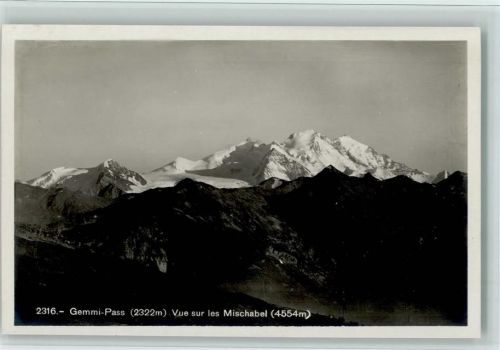 Gemmipass Wallis - Gemmi-Pass Vue sur les Mischabel