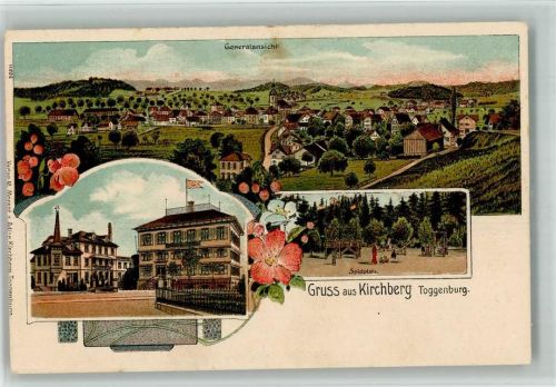 9533 Kirchberg SG 1908 BOAKC Spielplatz Lithographie