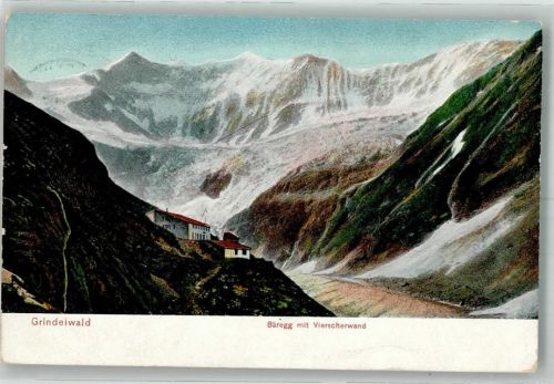 3818 Grindelwald 1909 Foto AK Bäregg Vierscherwand