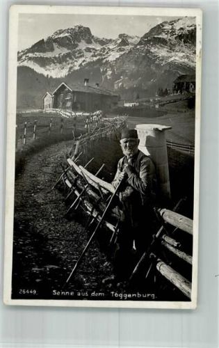 Toggenburg Tracht Senne Trachten Toggenburg 1920 Foto AK