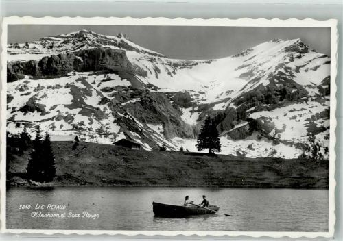 1865 Les Diablerets Ormont-Dessus 1938 Foto AK Lac Retaud