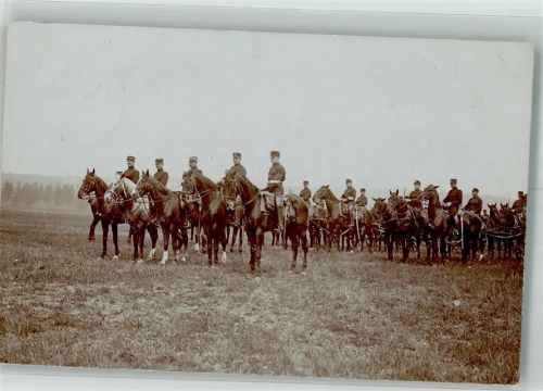 8500 Frauenfeld Foto AK Feldpost Kaserne Uniform Pferde