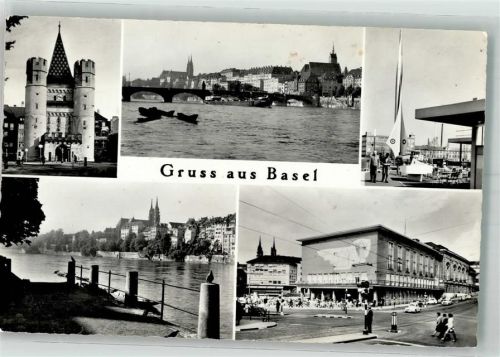 4000 Basel Bâle 1963 Foto AK Gruss aus