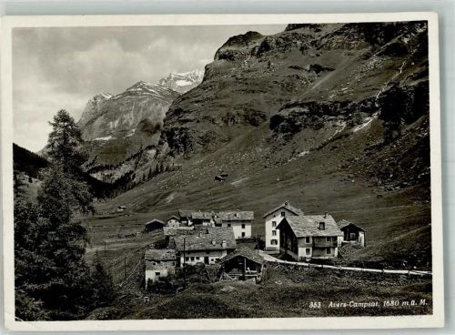 7447 Am Bach Avers Gebrauchsspuren Avers-Campsut Gasthaus zur Post