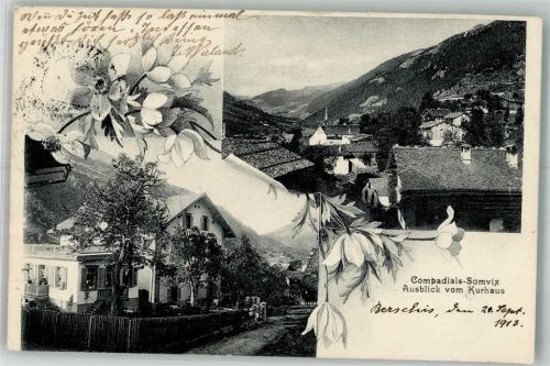 Somvix 1913 Foto AK Hotel Kurhaus