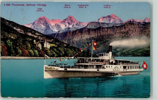 3600 Thun - Raddampfer Blümlisalp Thunersee Schloss Hünegg