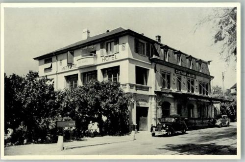 3052 Zollikofen Foto AK Auto Gasthaus zum Bären Metzgerei