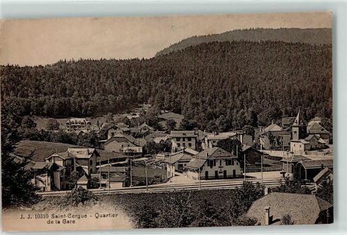 1264 St-Cergue - Quartier de la Gare Bahnhof Kirche