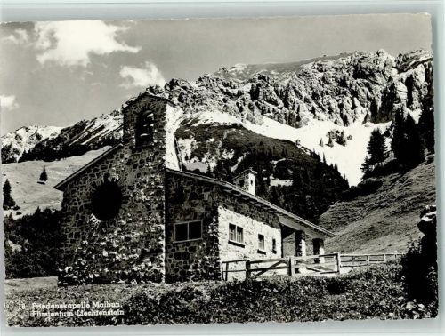 Friedenskapelle Malbun Foto 1955 AK