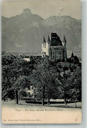 3600 Thun 1905 Foto AK Burg