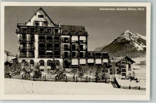 7260 Davos Dorf 1928 Winter Sanatorium Solsana