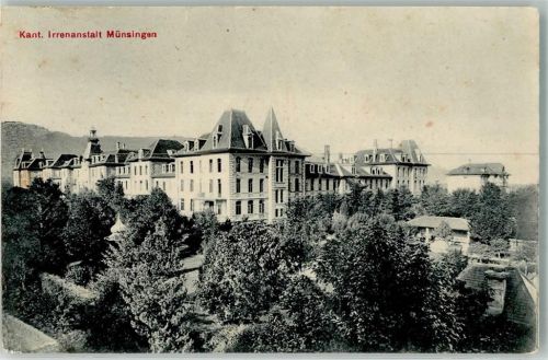 3110 Münsingen Foto AK Krankenhaus Kant. Irrenanstalt