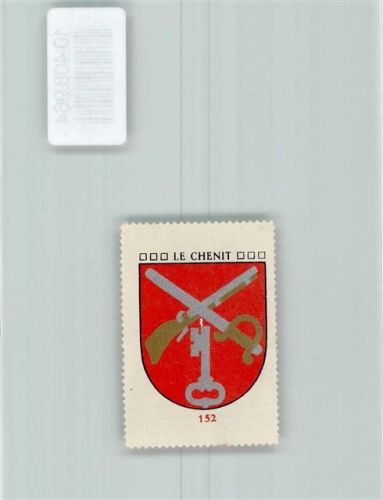 1347 Le Sentier - Vignette Wappen Kaffee Hag ca 1920-1940 Schlüssel Muskete Degen Le Chenit