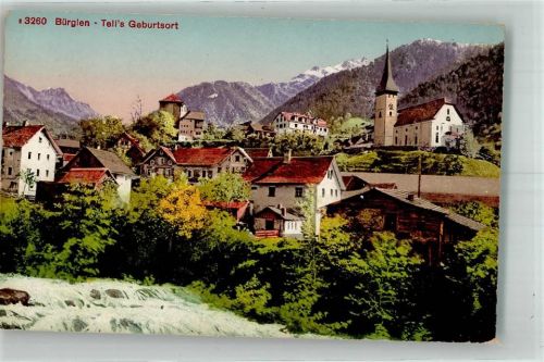 6463 Bürglen UR Foto AK Kirche
