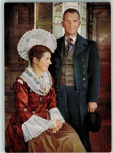 6430 Schwyz - Edition Stehli Serie Nr. 1605 - Festtracht AK