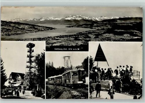 8000 Zürich - Gesamtansicht Bahn Berghaus Uto Kulm Uetliberg