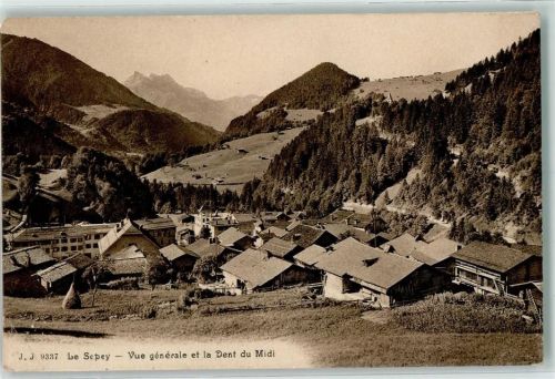 1863 Le Sépey Ormont-Dessous Gebrauchsspuren Vue generale et la Dent du Midi