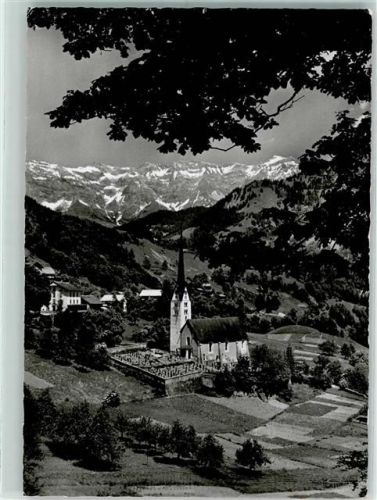 7212 Seewis Dorf - Kirche mit Scesaplana