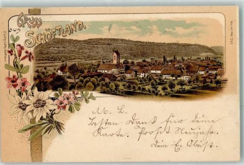 5040 Schöftland 1898 Lithographie Edelweiss