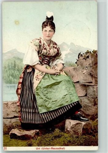 1909 - Urner Trachtenfrau Unter Reusstal