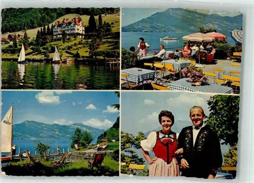 6365 Kehrsiten - Hotel Wilhelm Tell Terrasse Segelschiffe