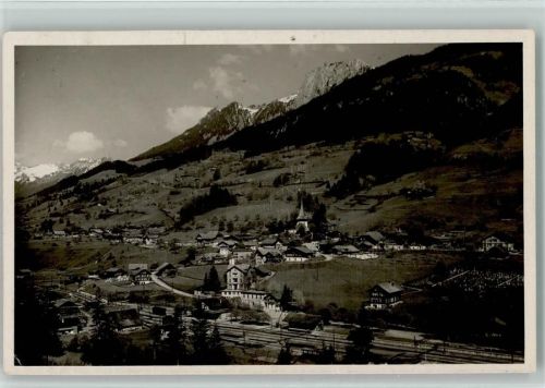 3762 Erlenbach im Simmental 1931 Foto AK Teilansicht mit Bahnhof AK