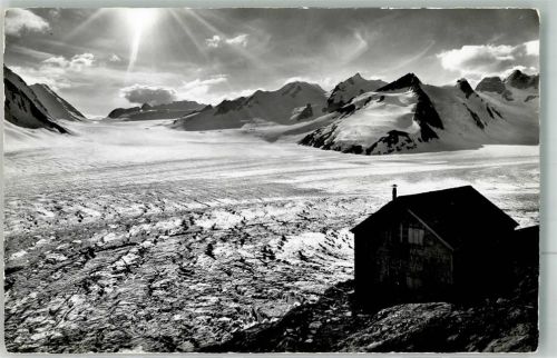 Konkordiahütten Foto AK Hüttenstempel