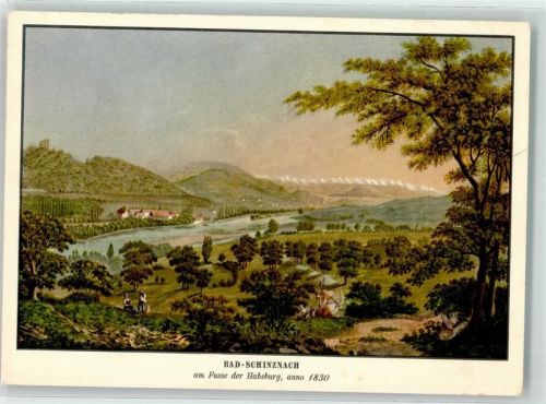 5116 Schinznach Bad Künstlerkarte Anno 1830