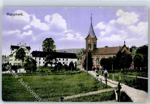 9213 Hauptwil - 1922, Feldpost, Feldartillerie-Abteilung 22 Der Fourier, Kirche