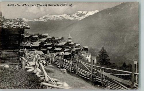 3961 Grimentz - Teilansicht, Verlag Burgy Nr. 4482