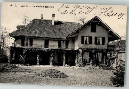 3076 Worb 1909 Foto AK Haushaltungsschule