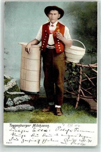Toggenburg Milchsenn Trachten Toggenburg 1904